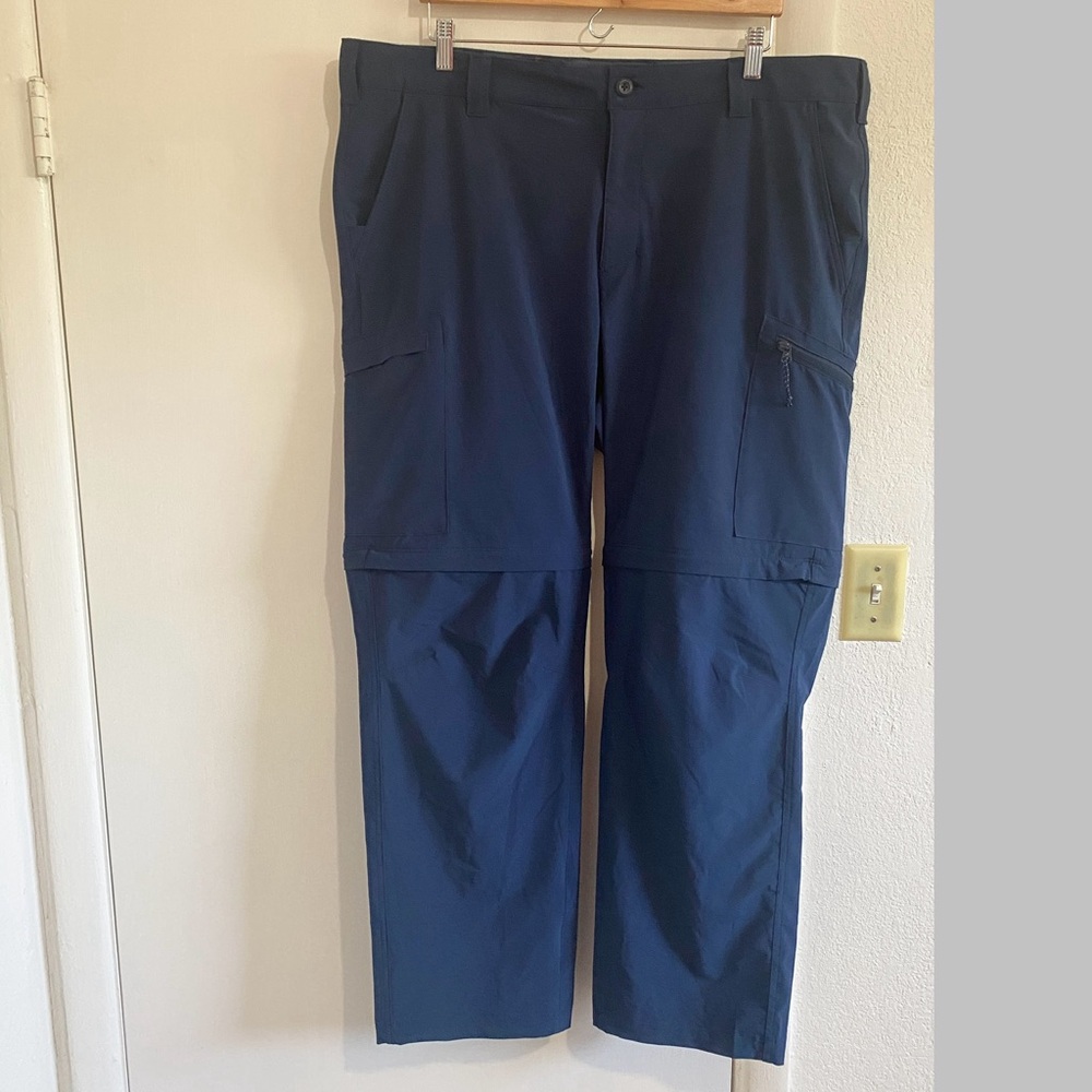 Columbia‎ PFG Pants Mens 40/32 Blue Convertible Cargo Shorts Fishing Performance
